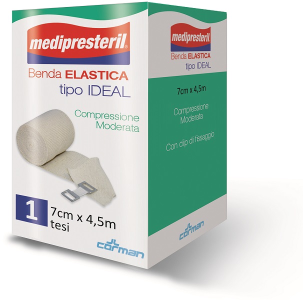 BENDA ELASTICA MEDIPRESTERIL IDEAL CM7X45MT - farmacia187.it