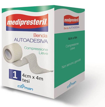 BENDA ADESIVA MEDIPRESTERIL 4X400CM - farmacia187.it