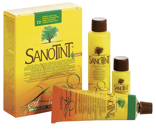 SANOTINT LIGHT TINTURA PER CAPELLI NUMERO 72 CASTANO CHIARO CENERE TUBO IN ASTUCCIO DI CARTONE 125 ML - farmacia187.it