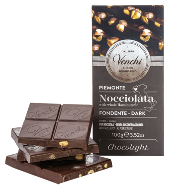TAVOLETTA NOCCIOLATO FONDENTE CHOCOLIGHT VENCHI 100 G - farmacia187.it