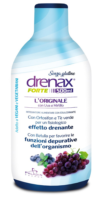DRENAX FORTE L'ORIGINALE CON UVA E MIRTILLO 500 ML - farmacia187.it