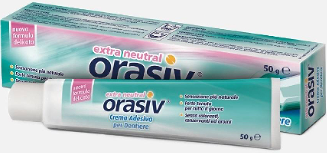 ORASIV EXTRA CREMA NEUTRAL ADESIVA PER PROTESI DENTARIA 50 G - farmacia187.it