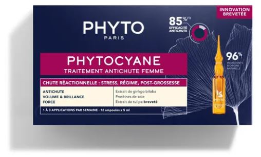 PHYTO PARIS PHYTOCYANE TRATTAMENTO ANTICADUTA CAPELLI DONNA 12 FIALE 7,5 ML - farmacia187.it