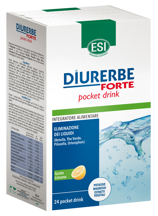 ESI DIURERBE FORTE POCKET DRINK LIMONE 24 X 20 ML - farmacia187.it