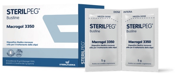 STERILPEG MACROGOL 3350 10 BUSTINE BIPARTITE 10 G - farmacia187.it