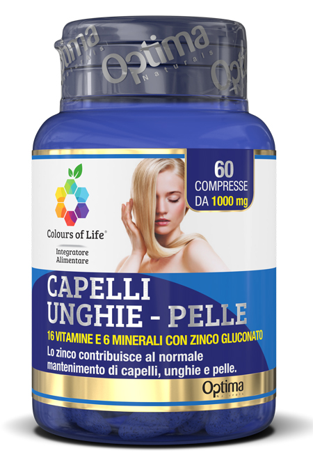 COLOURS OF LIFE CAPELLI UNGHIE PELLE 60 COMPRESSE 1000 MG - farmacia187.it