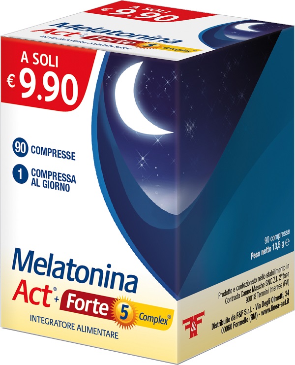 MELATONINA ACT+FORTE 5 COMPLEX 90 COMPRESSE - farmacia187.it