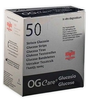 STRISCE MISURAZIONE GLICEMIA OGCARE 50 PEZZI - farmacia187.it