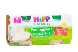 HIPP BIO OMOGENEIZZATO FORMAGGINO MOZZARELLA 2X80 G - farmacia187.it