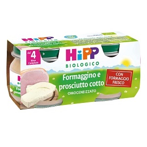 HIPP BIO OMOGENEIZZATO FORMAGGINO PROSCIUTTO 2X80 G - farmacia187.it