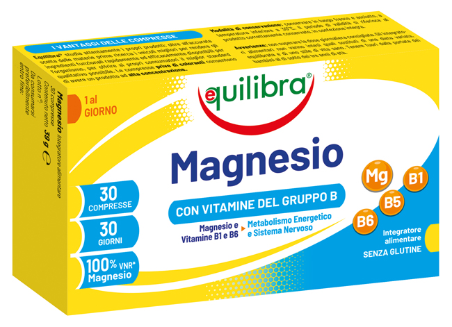 MAGNESIO CON VITAMINE GRUPPO B 30 COMPRESSE - farmacia187.it