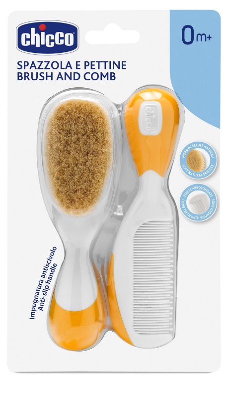 CHICCO SPAZZOLA + PETTINE ARANCIONE - farmacia187.it
