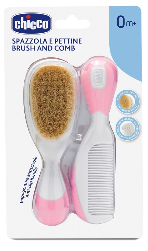 CHICCO SPAZZOLA + PETTINE ROSA - farmacia187.it