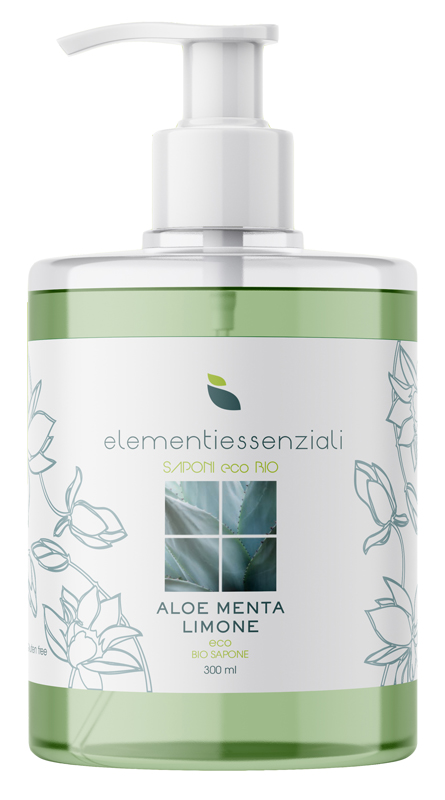 ELEMENTIESSENZIALI SAPONE ECO BIO ALOE MENTA LIMONE 300ML - farmacia187.it