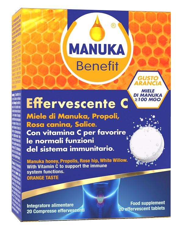 MANUKA BENEFIT EFFERVESCENTE C 20 COMPRESSE - farmacia187.it