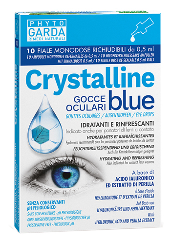 CRYSTALLINE BLUE GOCCE OCULARI MONODOSE 10 FIALE 0,5 ML - farmacia187.it