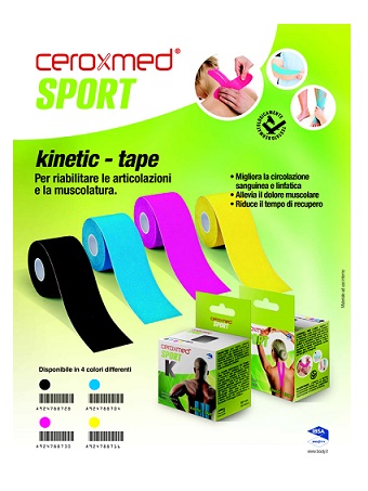 CEROXMED SPORT KINETIC TAPE BLU 1 PEZZO - farmacia187.it