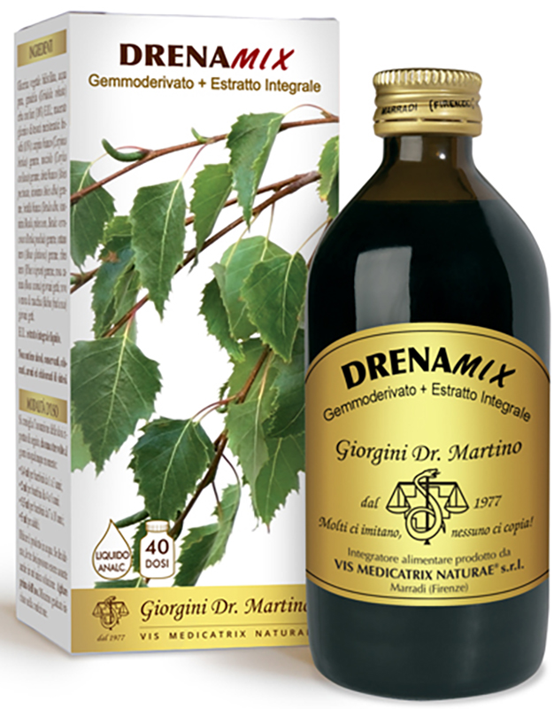 DRENAMIX GEMMODERIVATO + ESTRATTO INTEGRALE SENZA ALCOOL 200 ML 40 DOSI - farmacia187.it