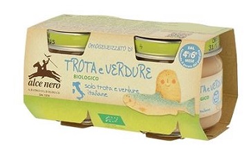 OMOGENEIZZATO TROTA E VERDURE BABY FOOD BIO 2 X 80 G - farmacia187.it