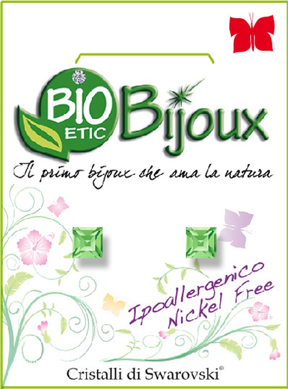 ORECCHINO CARRE' 4MM PERIDOT - farmacia187.it