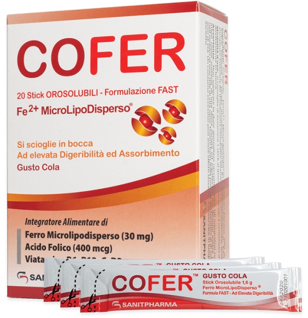 COFER 20 STICK OROSOLUBILI DA 1,6 G GUSTO COLA - farmacia187.it