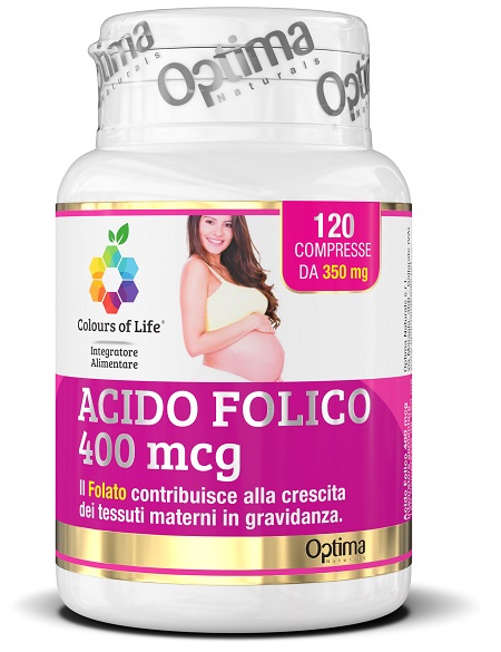 COLOURS OF LIFE ACIDO FOLICO 400 MCG 120 COMPRESSE 350 MG - farmacia187.it