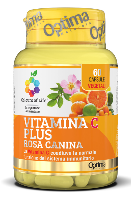 COLOURS OF LIFE VITAMINA C PLUS ROSA CANINA 60 CAPSULE VEGETALI 724 MG - farmacia187.it