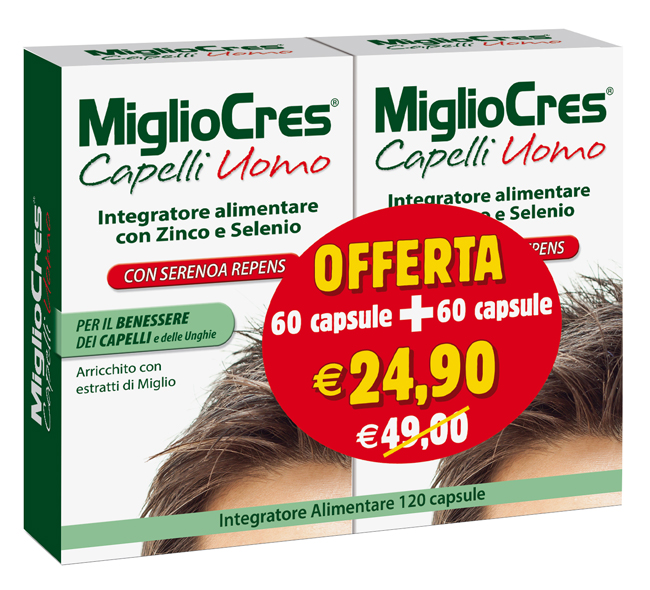 MIGLIOCRES UOMO 60+60 CAPSULE PROMO - farmacia187.it