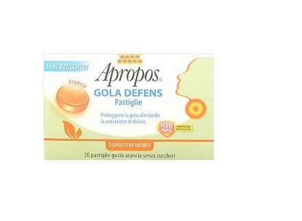 APROPOS GOLA DEFENS ARANCIA PASTIGLIE SENZA ZUCCHERI AGGIUNTI - farmacia187.it