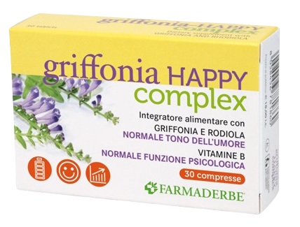 GRIFFONIA HAPPY COMPLEX 30 COMPRESSE - farmacia187.it