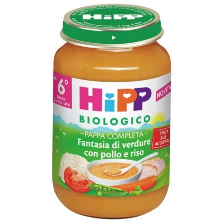 HIPP BIO PAPPA PRONTA FANTAS VERD POLLO RISO 190 G - farmacia187.it