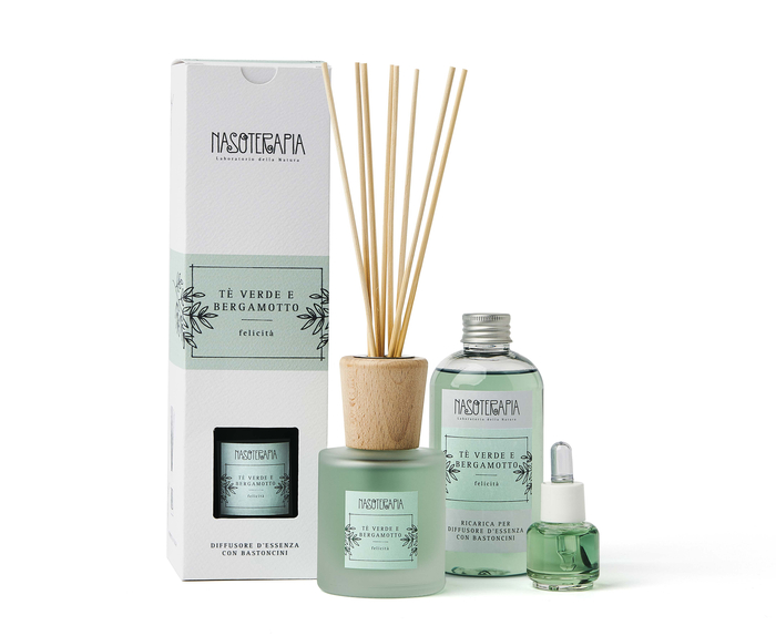 DIFFUSORE BASTONCINI TE' VERDE BERGAMOTTO 100 ML - farmacia187.it
