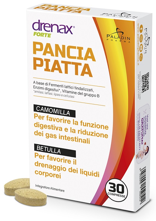 DRENAX FORTE PANCIA PIATTA 30 COMPRESSE - farmacia187.it
