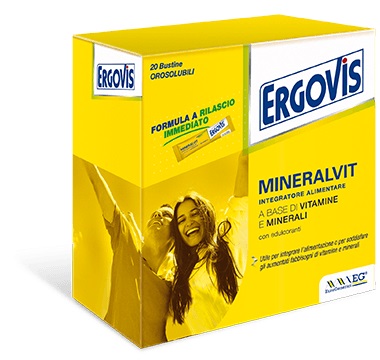 ERGOVIS MINERALVIT 20 BUSTE OROSOLUBILI 30 G - farmacia187.it