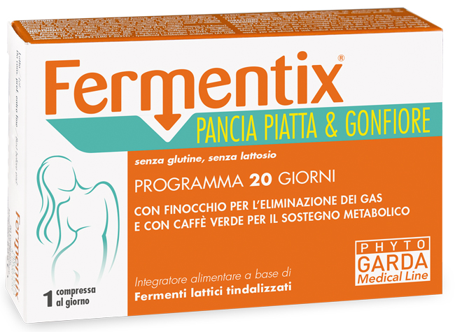 FERMENTIX PANCIA PIATTA E GONFIORE 20 COMPRESSE - farmacia187.it