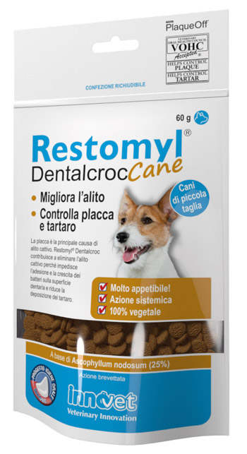 RESTOMYL DENTALCROC CANI PICCOLA TAGLIA BUSTA 60 G - farmacia187.it