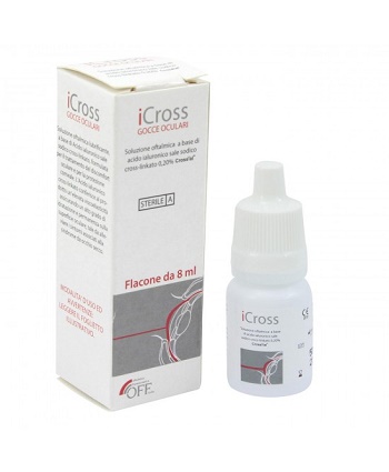 ICROSS GOCCE OCULARI SOLUZIONE OFTALMICA ACIDO IALURONICO CROSS-LINKATO 0,2% 8 ML - farmacia187.it