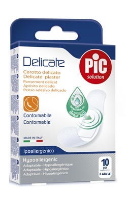 CEROTTO PIC DELICATE 25X72 MM ANTIBATTERICO 10 PEZZI - farmacia187.it