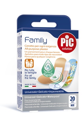 CEROTTO PIC STRIP FAMILY 20 PEZZI ANTIBATTERICO CON TAMPONE - farmacia187.it
