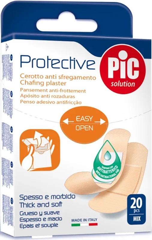 CEROTTO PIC PROTECTIVE MIX ANTIBATTERICO ANTISFREGAMENTO CON TAMPONE 20 PEZZI - farmacia187.it