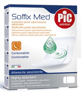 CEROTTO PIC SOFFIX MED IN TNT CON TAMPONE CENTRALE ASSORBENTE STERILE MONOUSO 30X10 CM STERILI ANTIBATTERICO 3 PEZZI - farmacia187.it