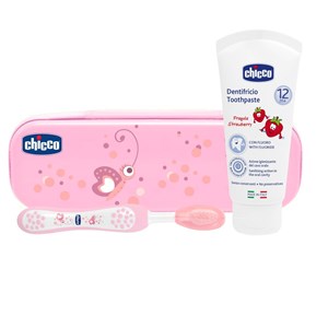 CHICCO SET DENTALE ROSA CON FLUORO - farmacia187.it