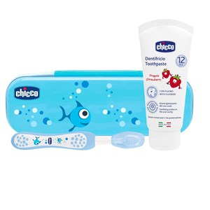 CHICCO SET DENTALE AZZURRO CON FLUORO - farmacia187.it