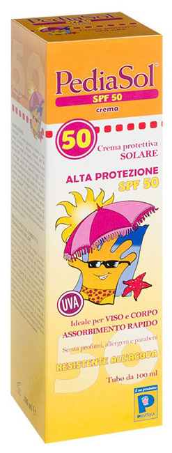 PEDIASOL SPF 50 CREMA SOLARE 100 ML - farmacia187.it