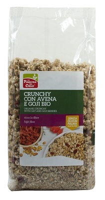 FSC CRUNCHY CON AVENA E BACCHE DI GOJI BIO CON OLIO DI GIRASOLE SENZA OLIO DI PALMA 375 G - farmacia187.it