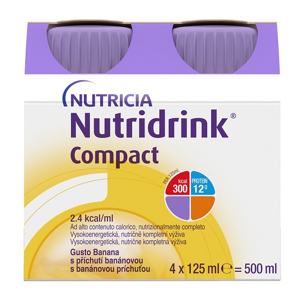 NUTRICIA NUTRIDRINK COMPACT GUSTO BANANA 4 BOTTIGLIE DA 125 ML - farmacia187.it