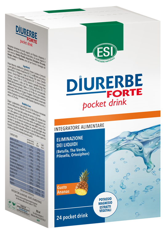 ESI DIURERBE FORTE POCKET DRINK ANANAS 24 X 20 ML - farmacia187.it