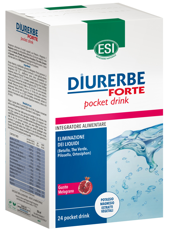 ESI DIURERBE FORTE POCKET DRINK MELOGRANO 24 X 20 ML - farmacia187.it