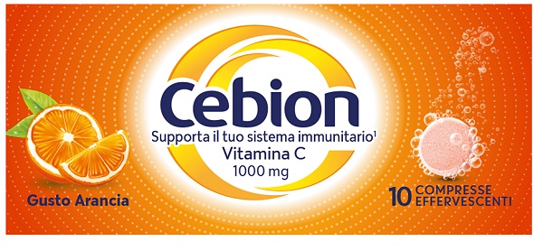 CEBION EFFERVESCENTI VITAMINA C ARANCIA 10 COMPRESSE - farmacia187.it