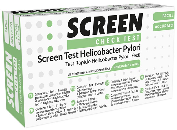 SCREEN TEST RAPIDO ANTIGENI HELICOBACTER PYLORI FECI UMANE - farmacia187.it